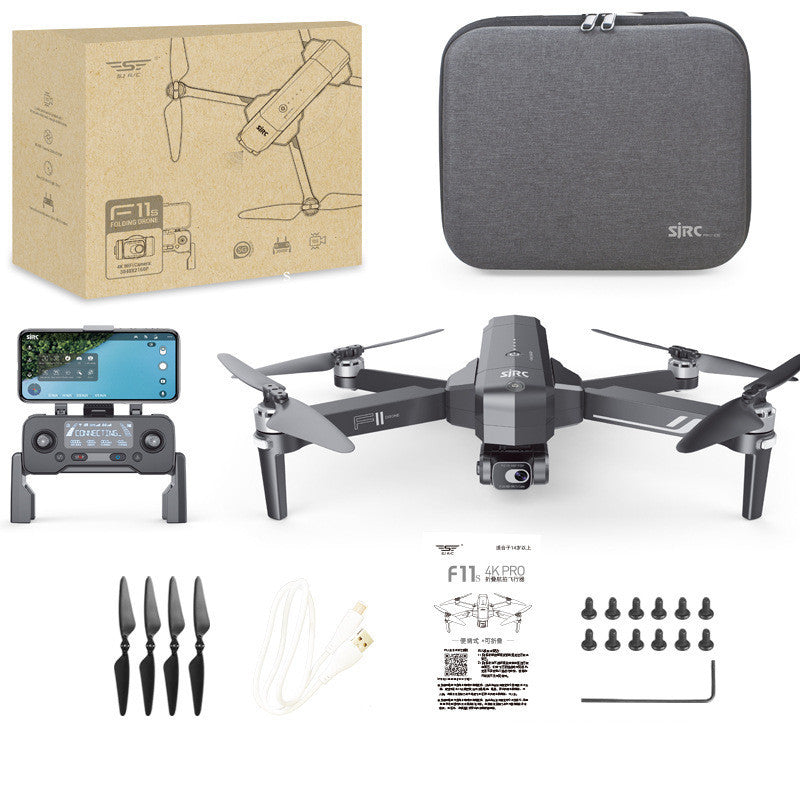 F11s PRO drone kit with 4K camera and brushless gimbal; remote, carry case, spare props on Tampa Home & Garden Store