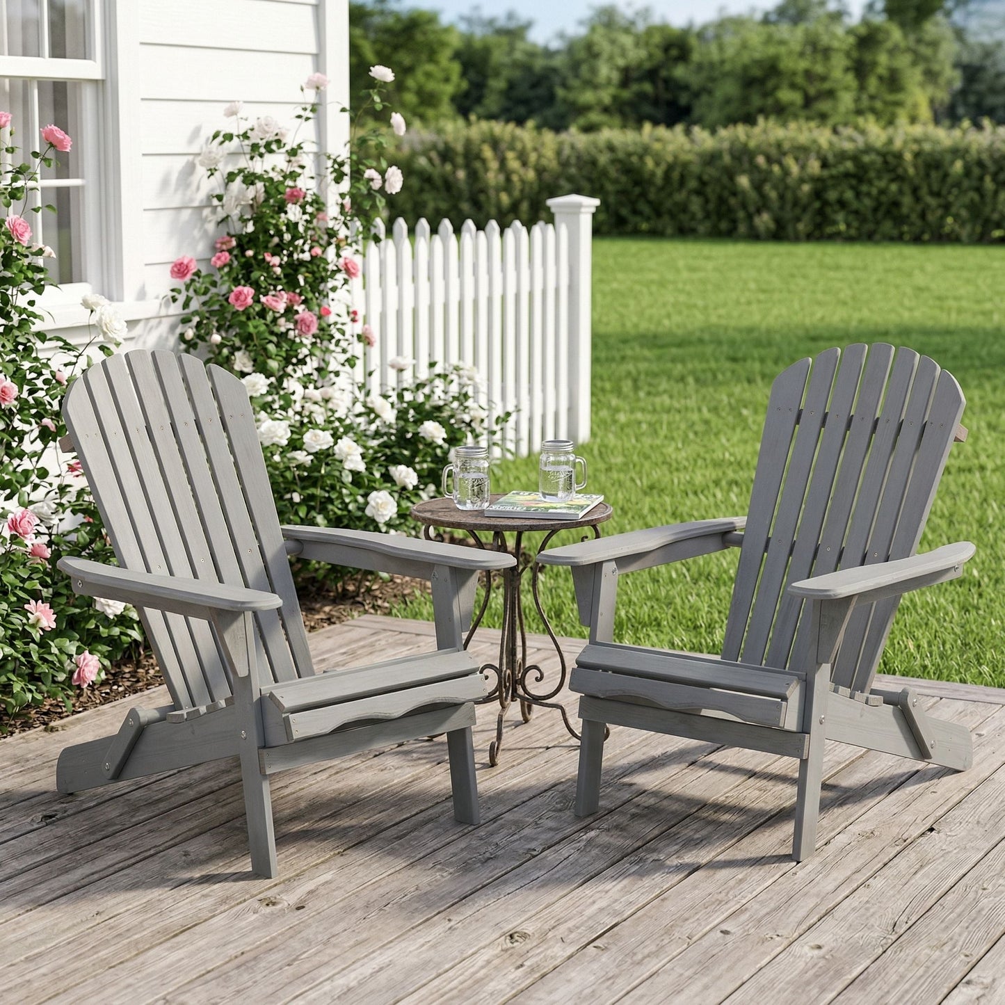 Oversized Folding Adirondack Chair for Patio