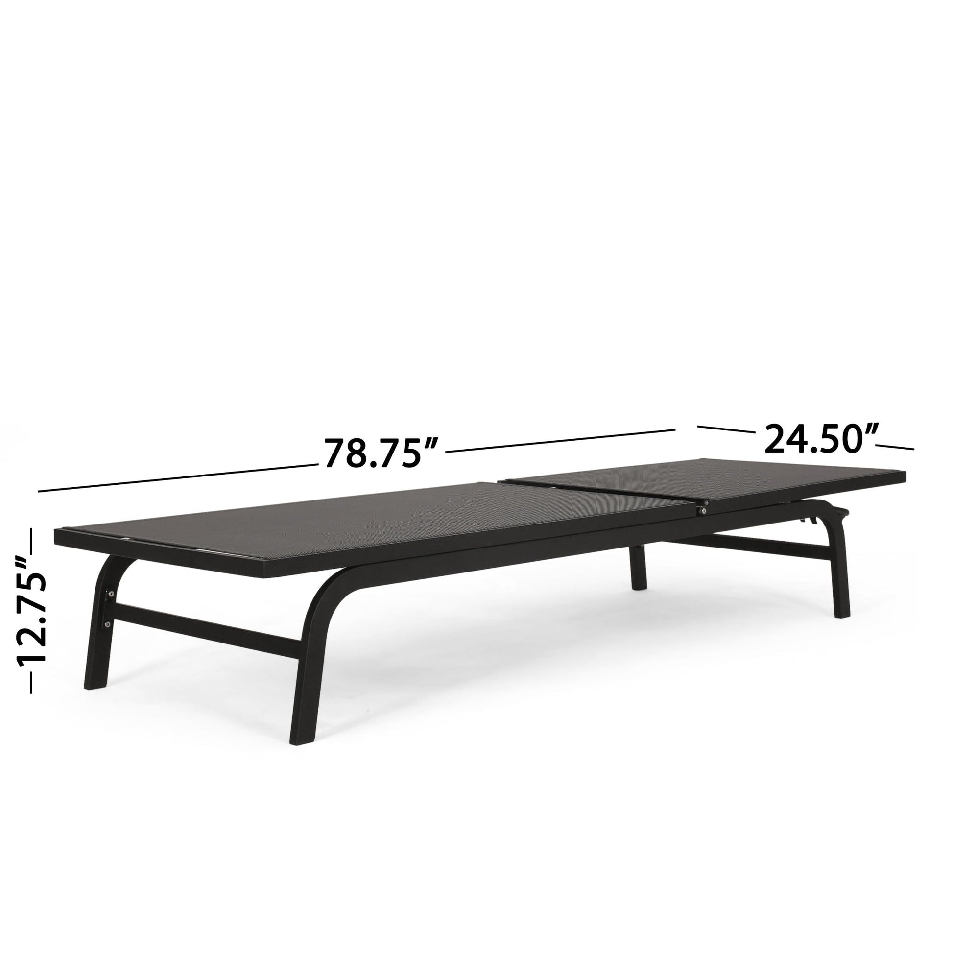 Finn Contemporary Chaise Lounge outdoor black metal by HouseOfZazla on Tampa Home & Garden Store