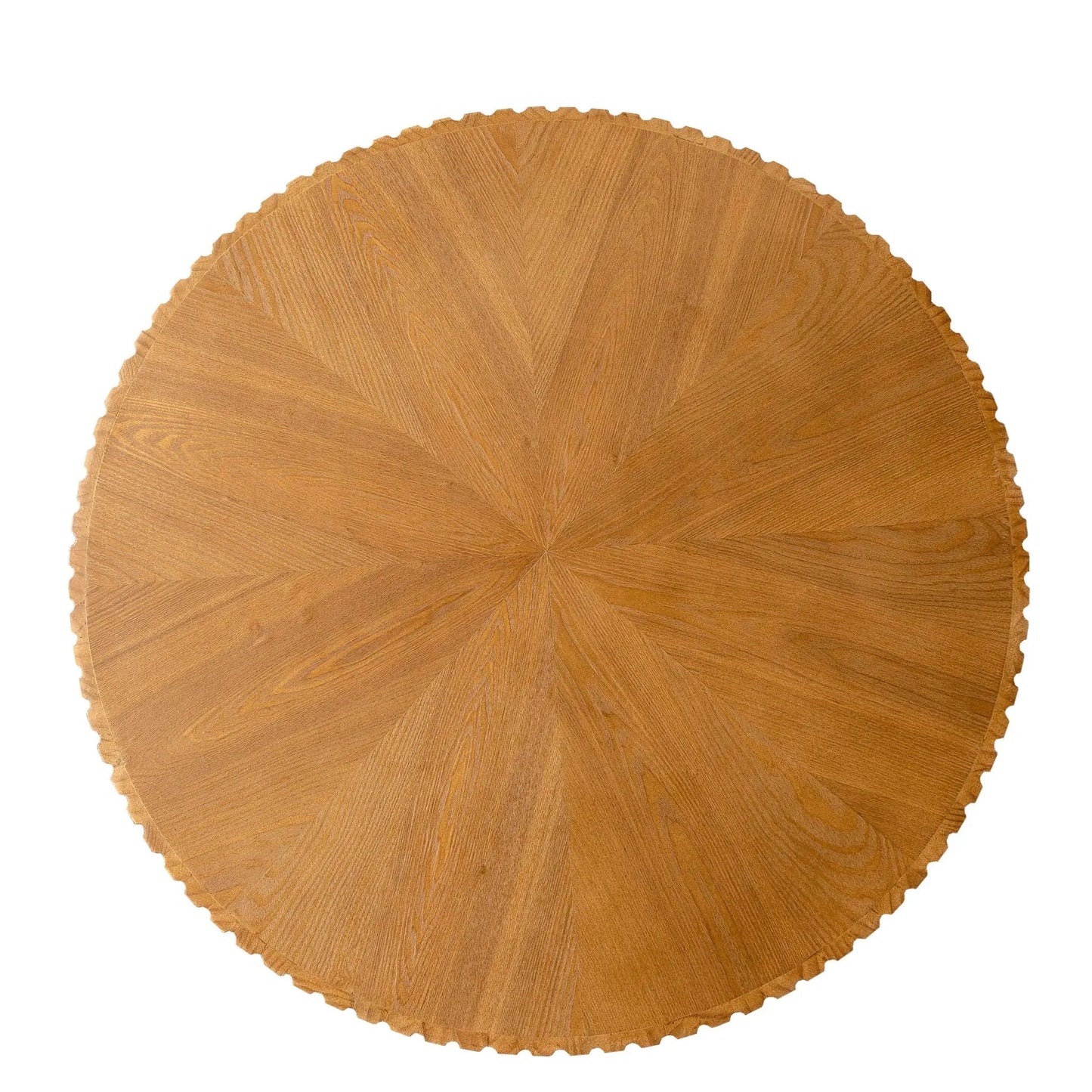 Round Retro Coffee Table with Solid Wood Legs