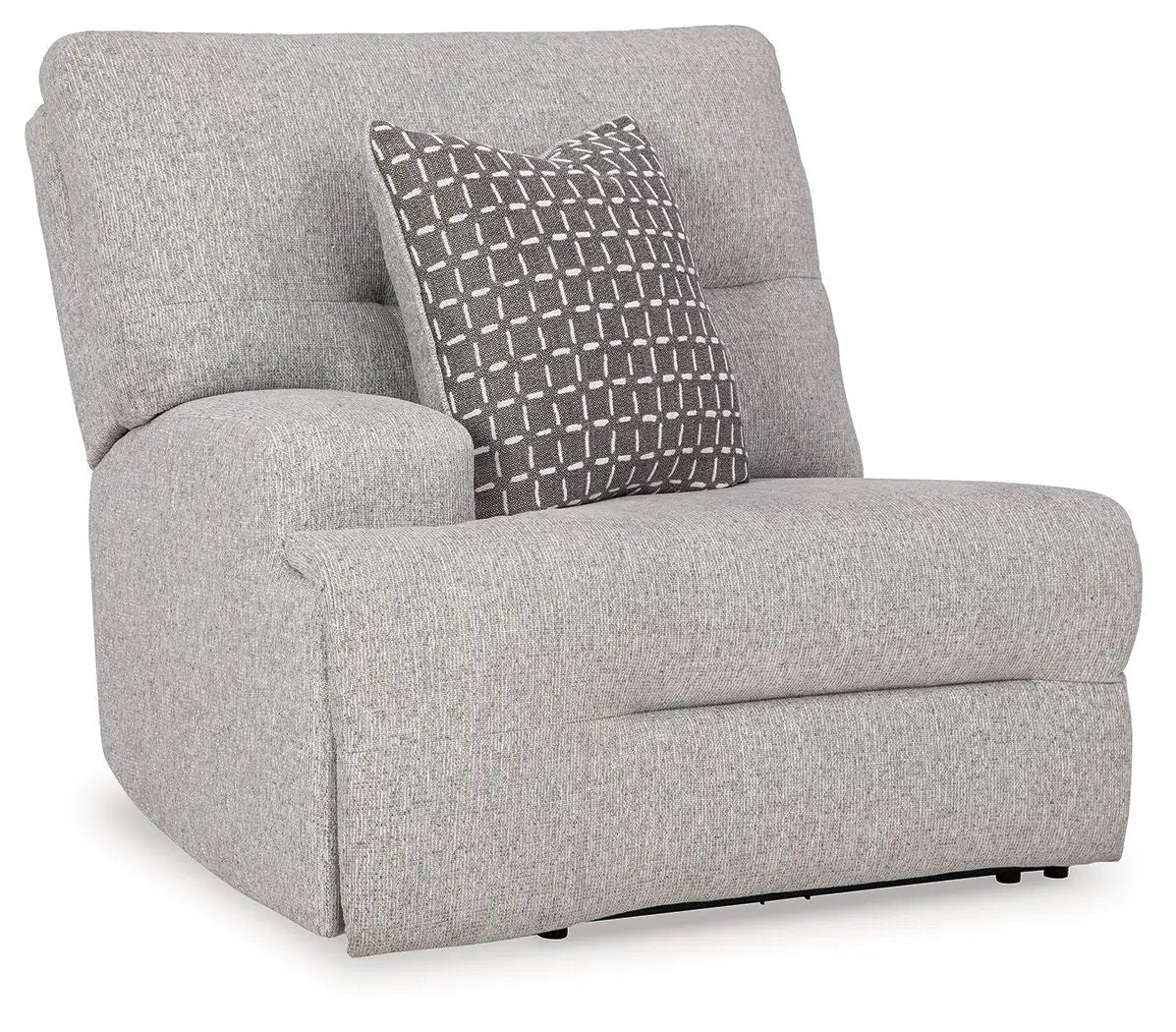 Acklen Place reclining sectional in gray fabric with a geometric gray pillow by Unique Piece Furniture on Tampa Home & Garden Store