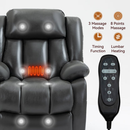 HouseOfZazla Dual Motor Electric Recliner Chair in black leather with remote control on Tampa Home & Garden Store