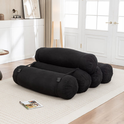Adjustable Corduroy Convertible Floor Sofa