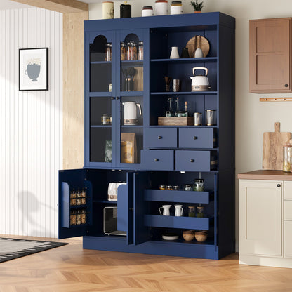 Spacious Kitchen Buffet and Storage Hutch