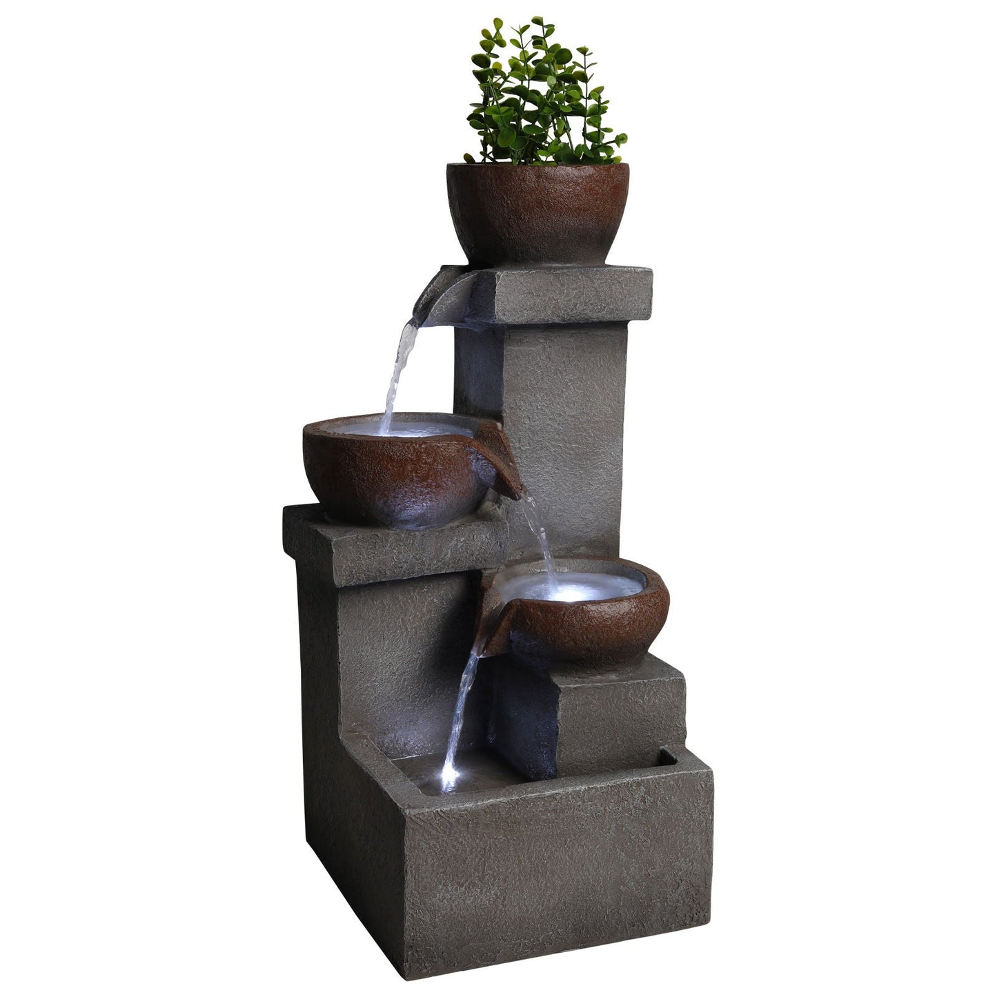 LED Outdoor Garden Waterfall Fountain and Lights