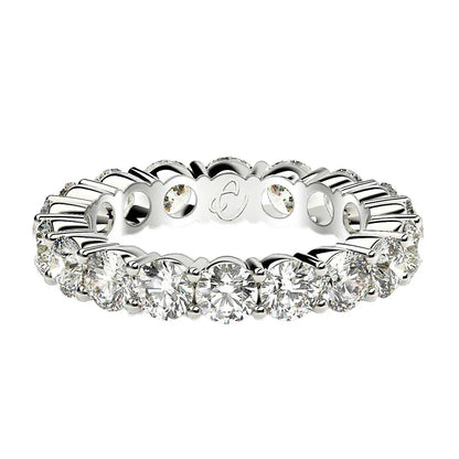 Round cut lab grown diamond eternity ring in 14k white gold, 2 cttw FG/VS2 by Bids.com on Tampa Home & Garden Store