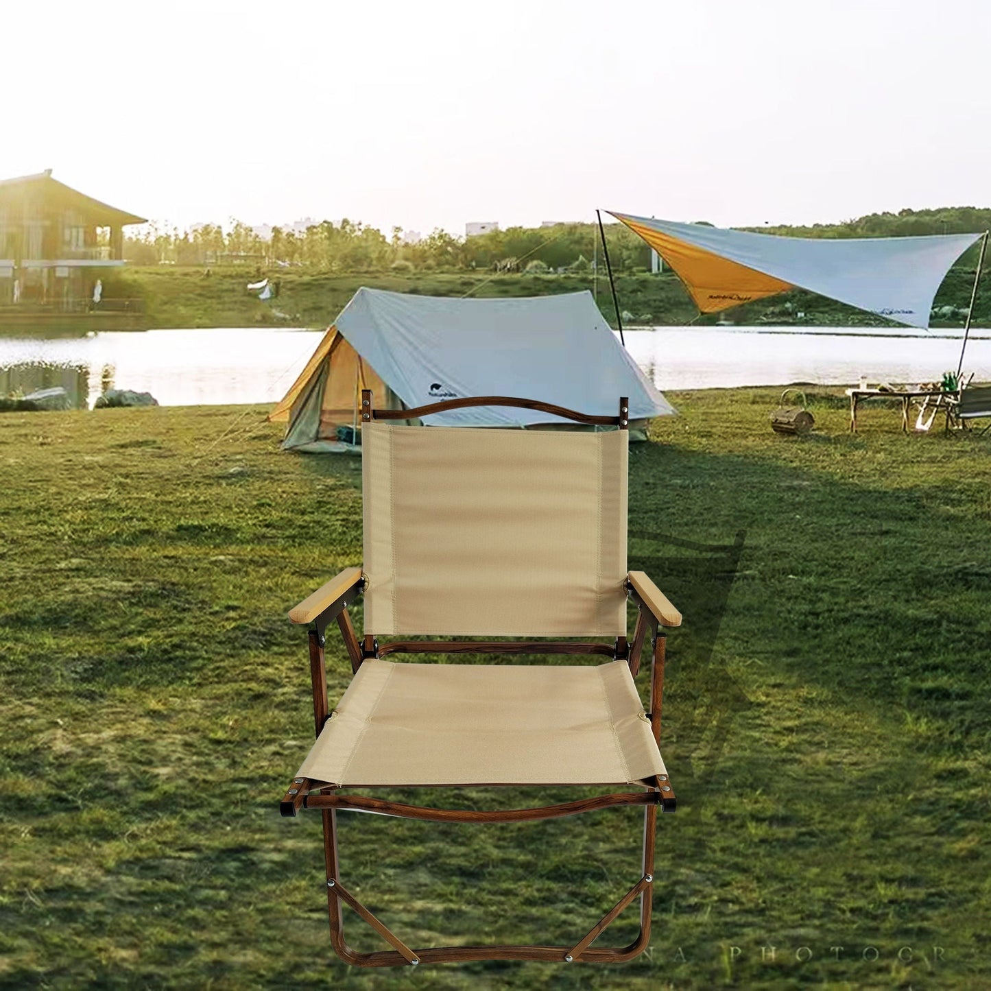 Foldable And Portable Chair Set Of Four Brown