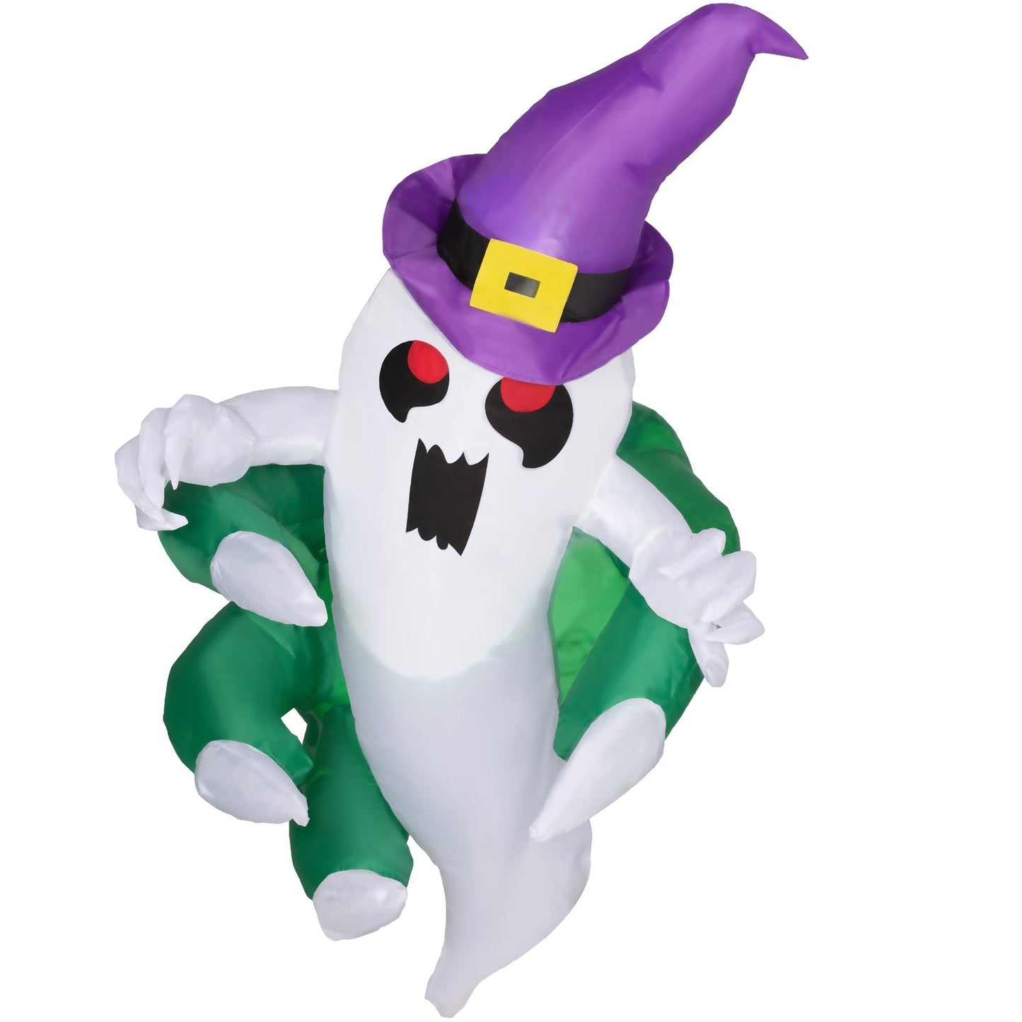 4ft Animated Inflatable Ghost with LED wearing purple witch hat by HouseOfZazla on Tampa Home & Garden Store