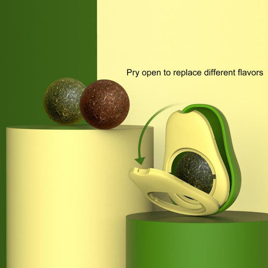 Avocado catnip toy ball for cats, minty dental cleaning, 2-pack by Sell My Stuff on Tampa Home & Garden Store
