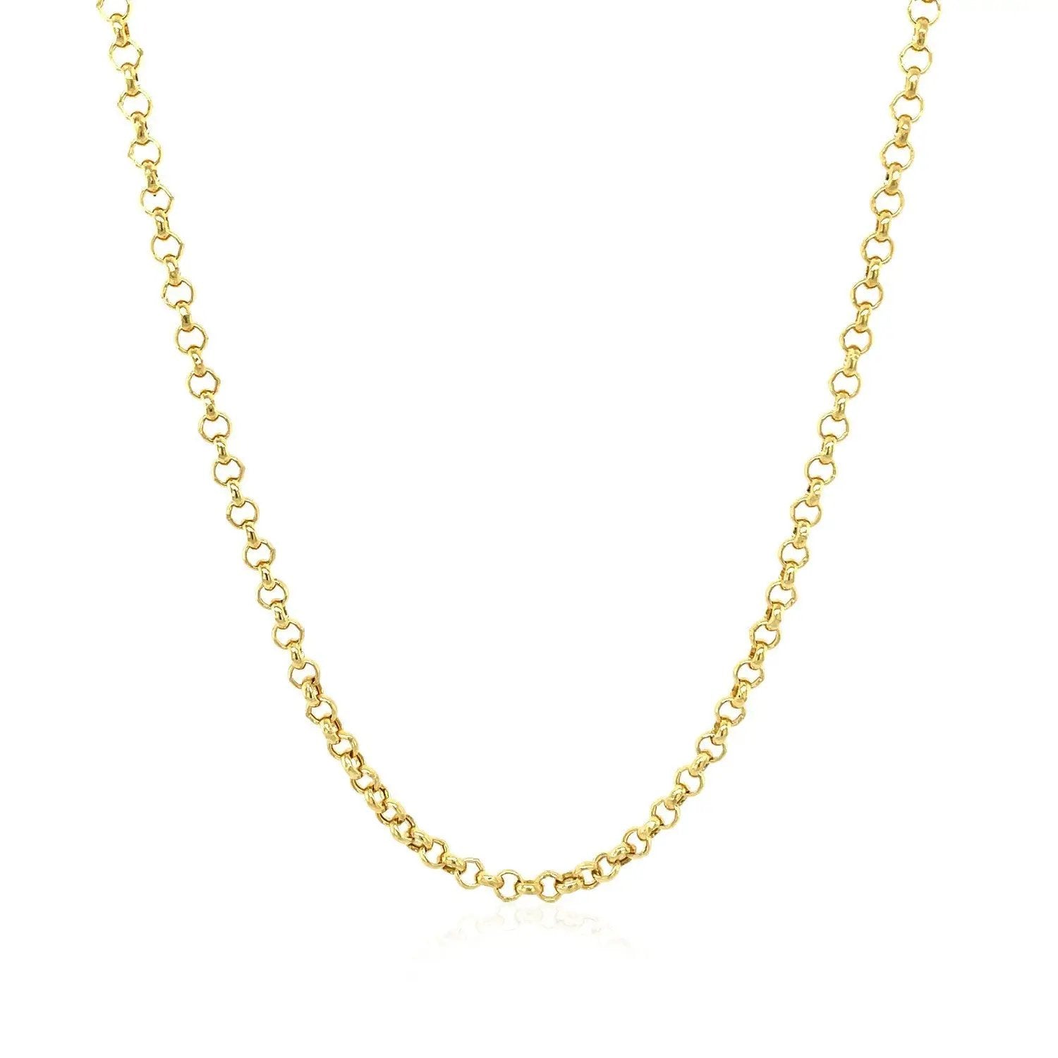 2.3mm 14k yellow gold rolo chain necklace with rounded links on Tampa Home & Garden Store