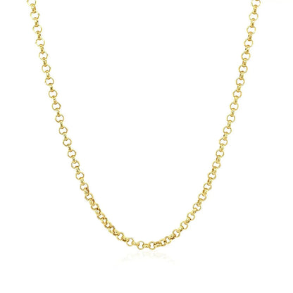 2.3mm 14k yellow gold rolo chain necklace with rounded links on Tampa Home & Garden Store