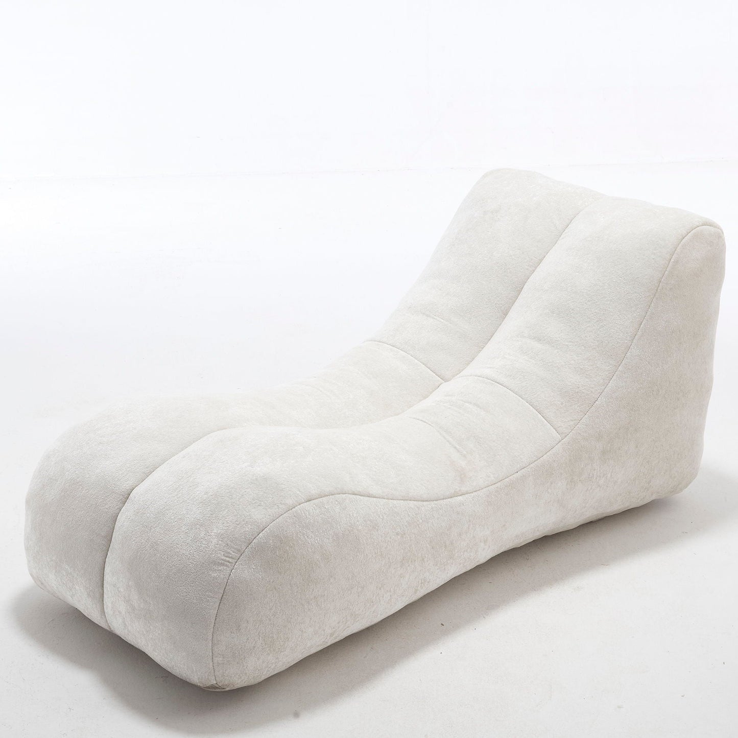 Creative Bean Bag Sofa Chair sponge filling cream microfiber upholstery HouseOfZazla on Tampa Home & Garden Store