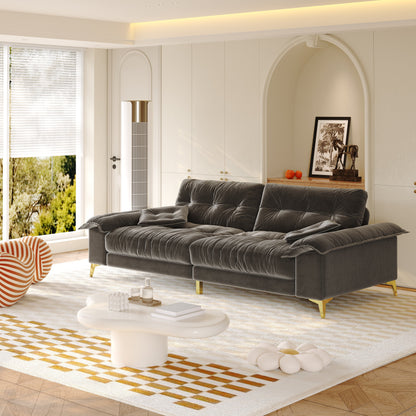 Modern 4 Seater Cloud Sofa and Chenille Frame