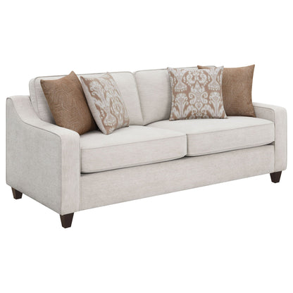 Mahaffey Upholstered Sofa and Beige Chenille