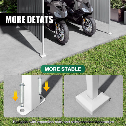 Outdoor Pergola and Bike Storage Gazebo Gray