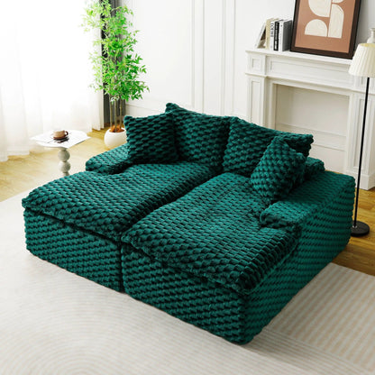 Double Chaise Lounge With Full Compressed Sponge