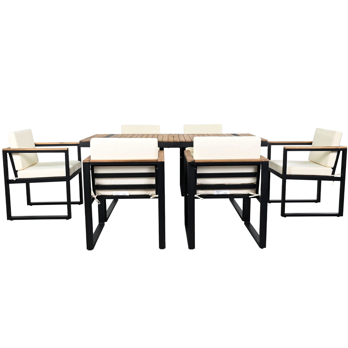 Seven Piece Outdoor Dining Table and Chair Set