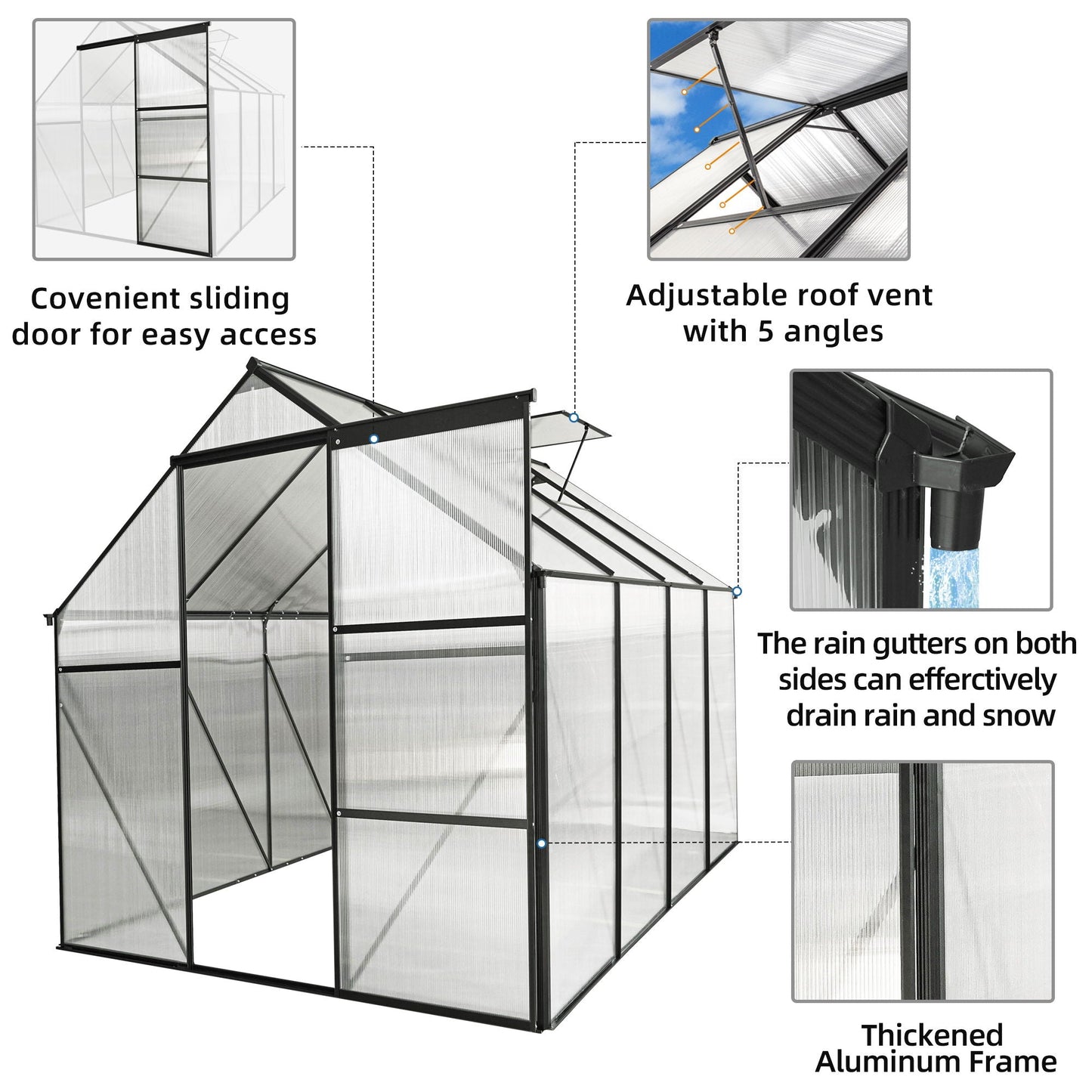 Outdoor Polycarbonate House and Raised Metal Base