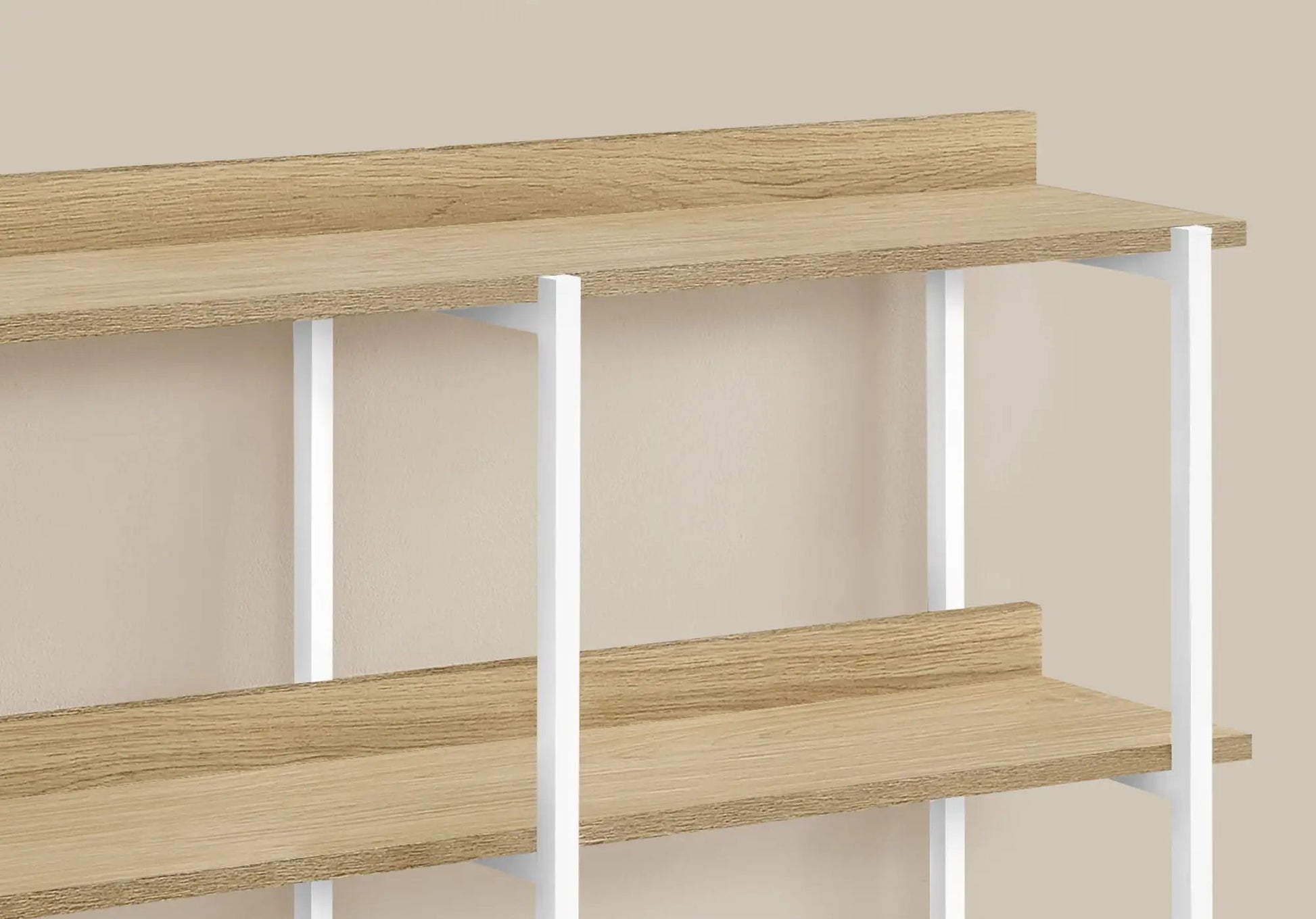 Accent Console Table for entry, 3-tier oak shelves with white legs Unique Piece Furniture on Tampa Home & Garden Store