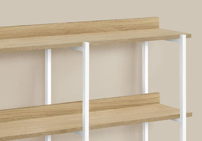 Accent Console Table for entry, 3-tier oak shelves with white legs Unique Piece Furniture on Tampa Home & Garden Store