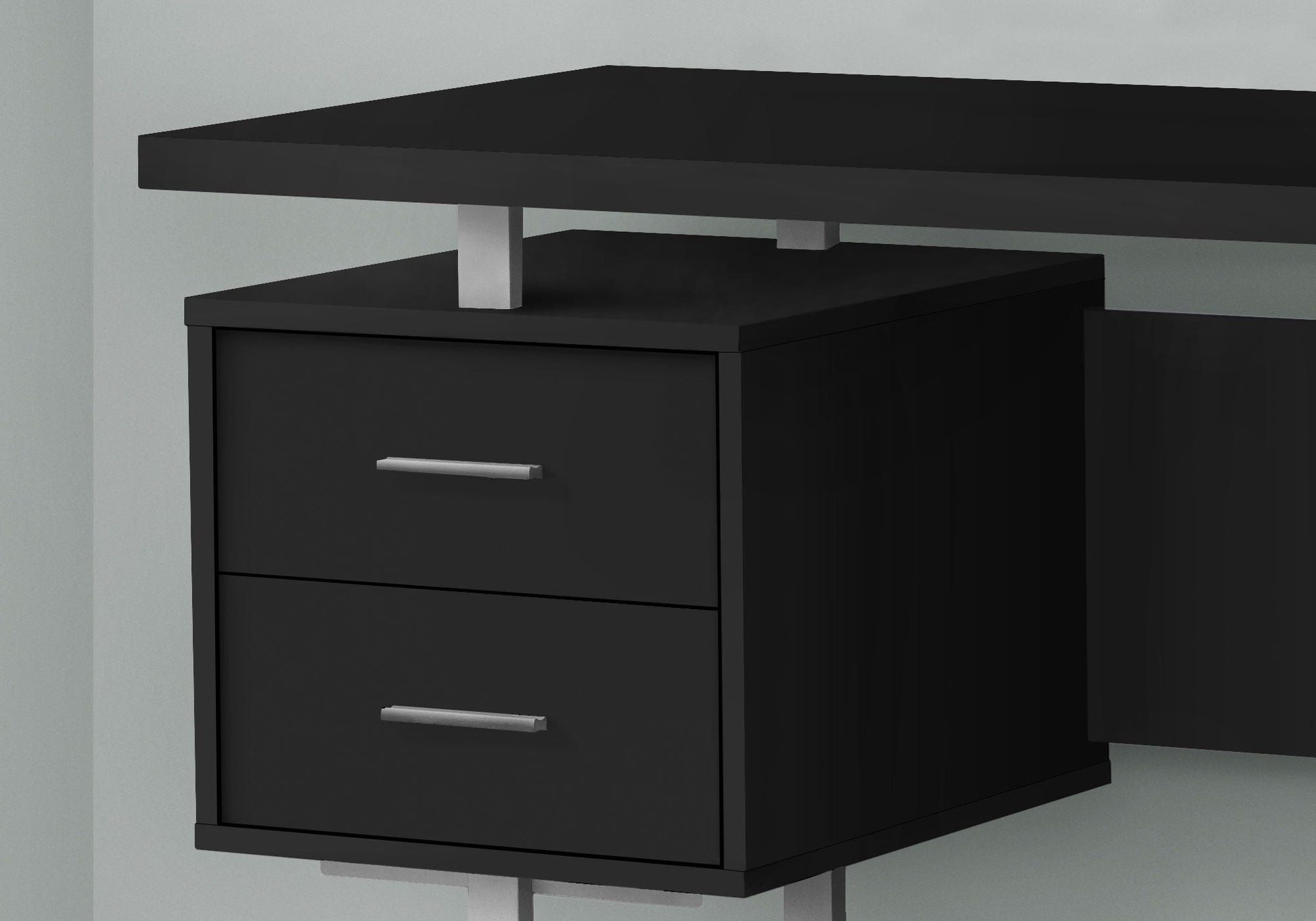 HouseOfZazla computer desk with storage drawers, black finish on Tampa Home & Garden Store