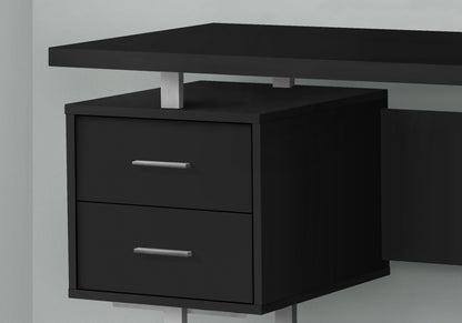 HouseOfZazla computer desk with storage drawers, black finish on Tampa Home & Garden Store