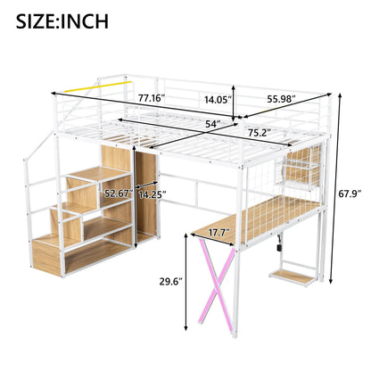Loft Bed With Built In Workstation and Wardrobe