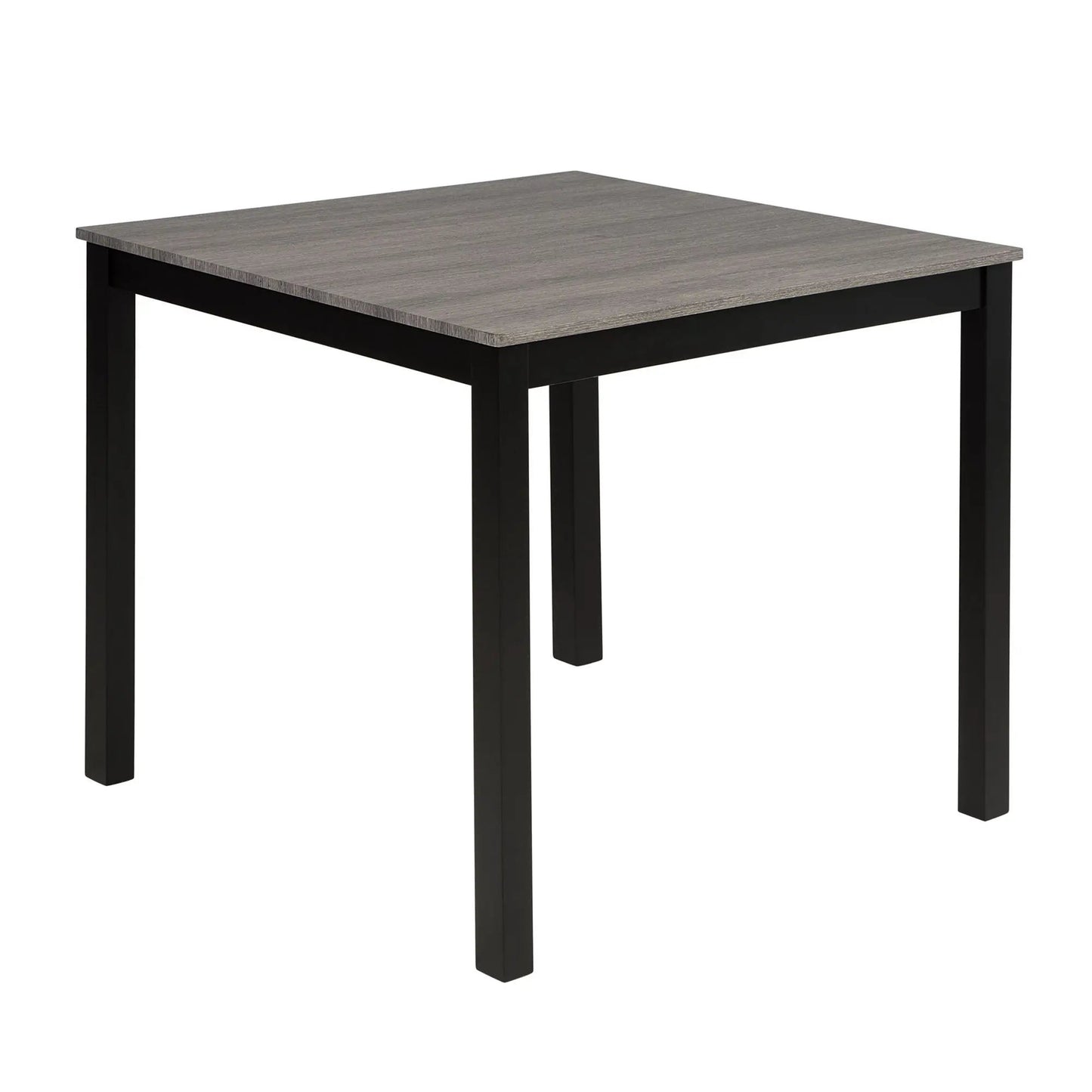 Counter-height square dining table with grey wood top and black legs 5 piece set on Tampa Home & Garden Store