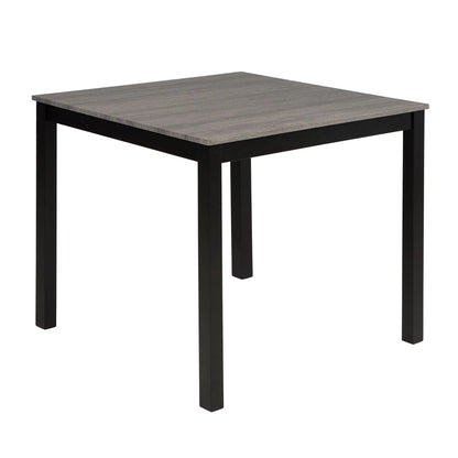 Counter-height square dining table with grey wood top and black legs 5 piece set on Tampa Home & Garden Store