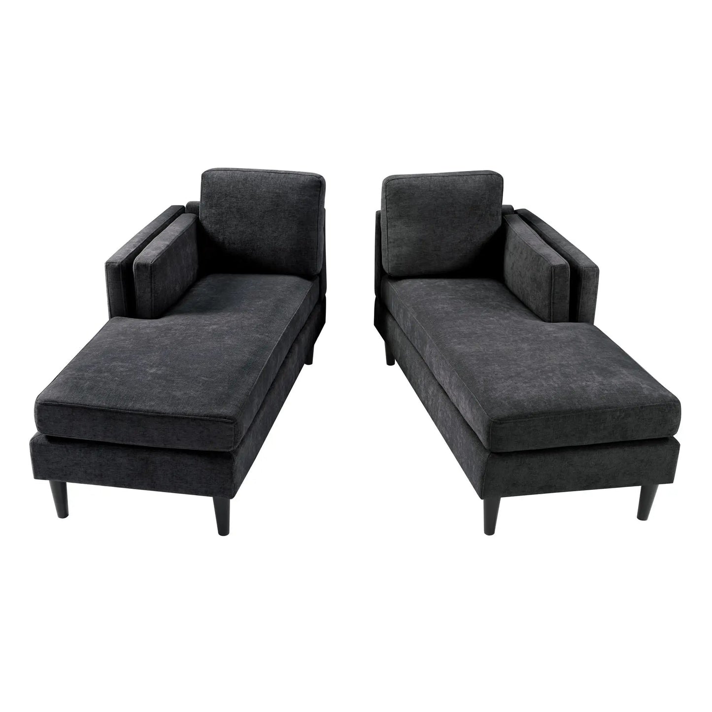 Chaise Lounge Sofa Bed With Dual Layer Armrests
