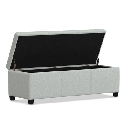 Avalon Storage Ottoman Bench in gray fabric with black interior by Unique Piece Furniture on Tampa Home & Garden Store