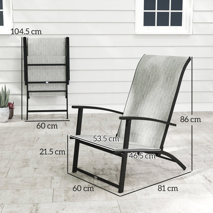 Portable Folding Patio Chairs and Metal Frame