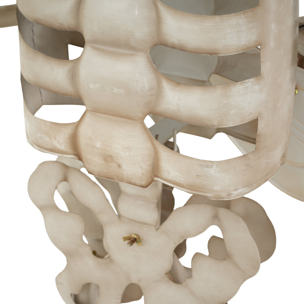 Halloween Skeleton yard decor statue by HouseOfZazla, beige bone-tone skeleton sculpture on Tampa Home & Garden Store