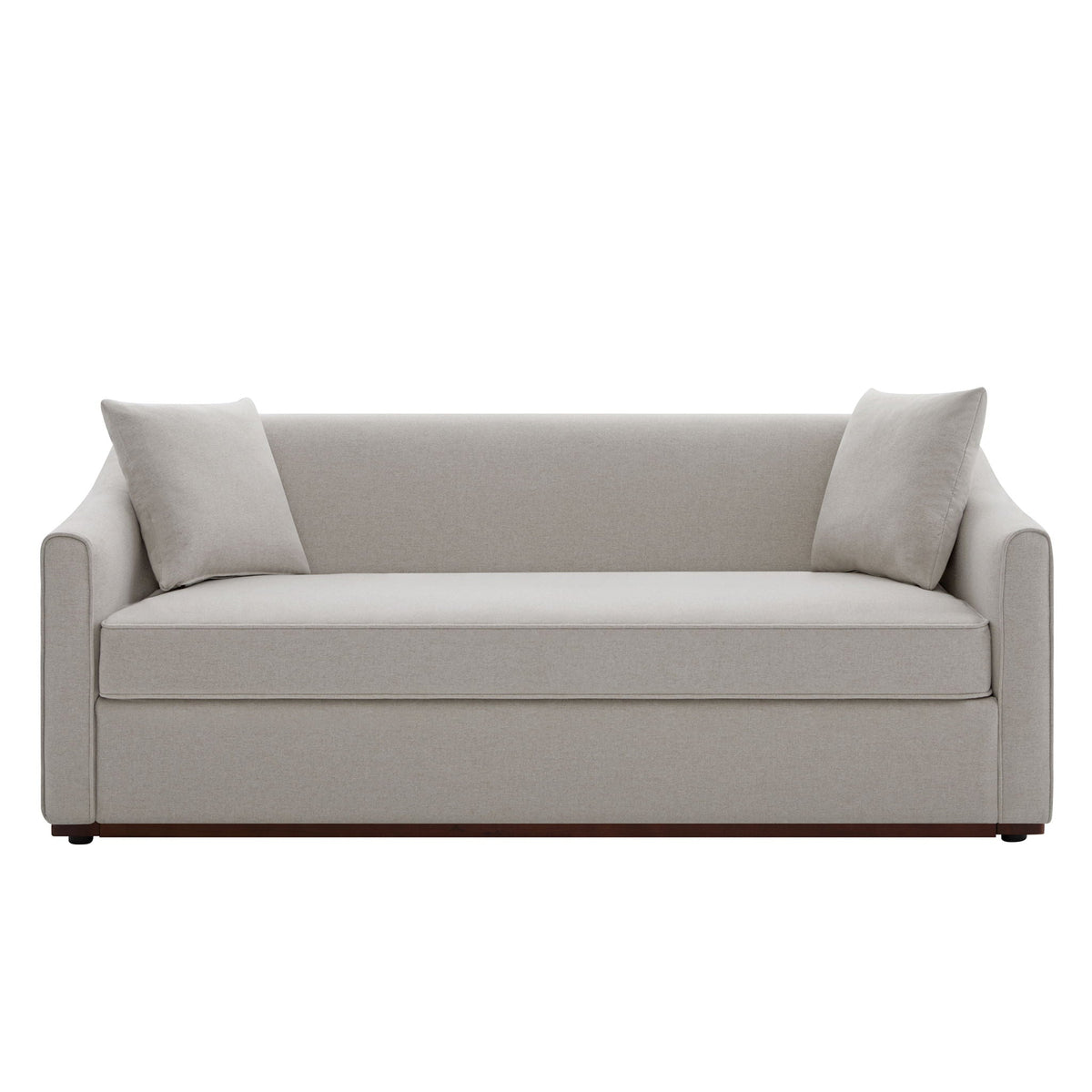 Modern 3 Seat Sofa With Chenille And Two Pillows