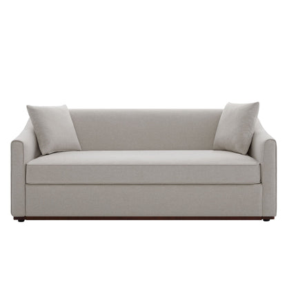 Modern 3 Seat Sofa With Chenille And Two Pillows