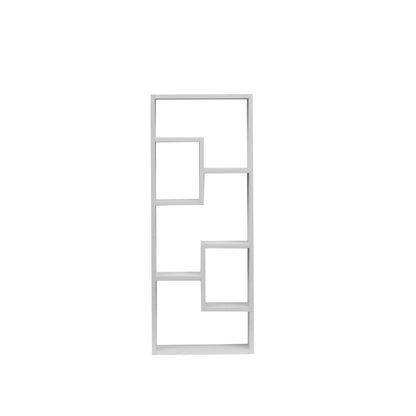 Bookshelf, Freestanding Wood Open Bookcase with 5 Cubes, with 2 keyhole hangers, Home Office Décor Rectangular Storage - Tampa Home & Garden Store