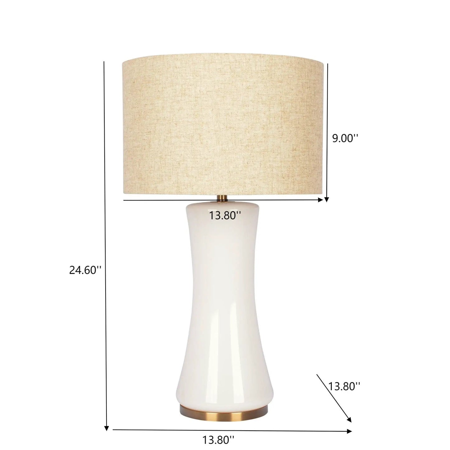 Cascade Lamp Base Table Lamp in Beige Gold White