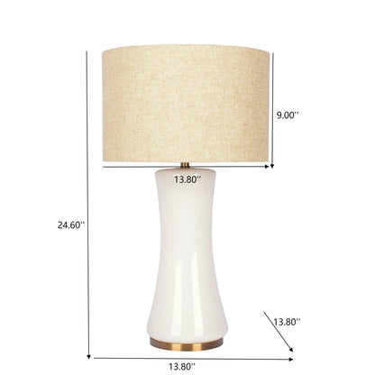 Cascade Lamp Base Table Lamp in Beige Gold White