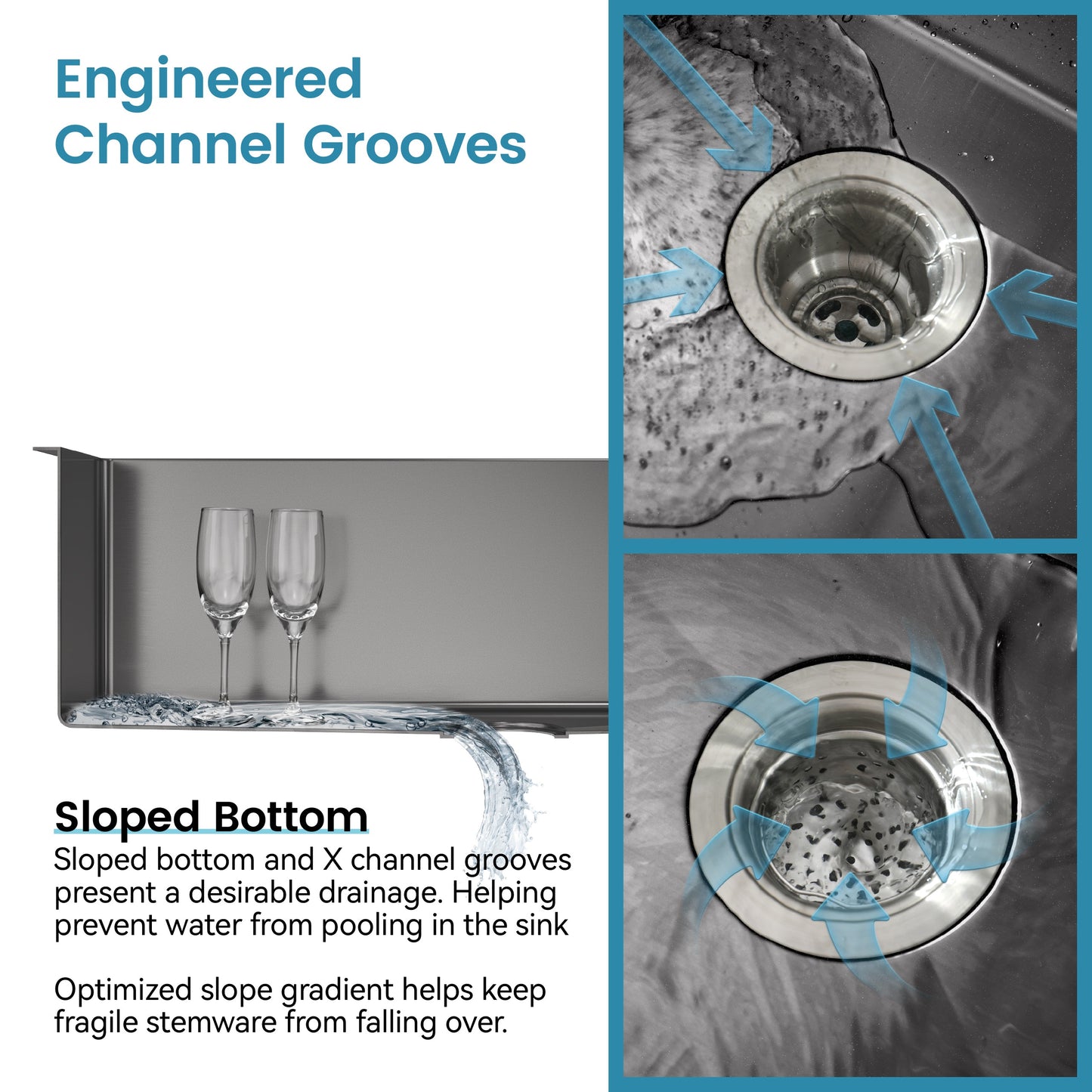 Stainless steel kitchen sink 23x19 inch, single bowl, undermount handmade by HouseOfZazla on Tampa Home & Garden Store
