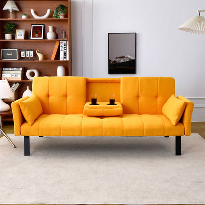 Compact Foldable Sofa Bed and Cup Holder