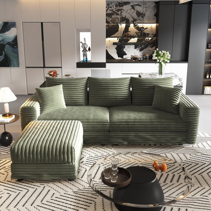 Convertible Sofa With Deep Seat and Pillows