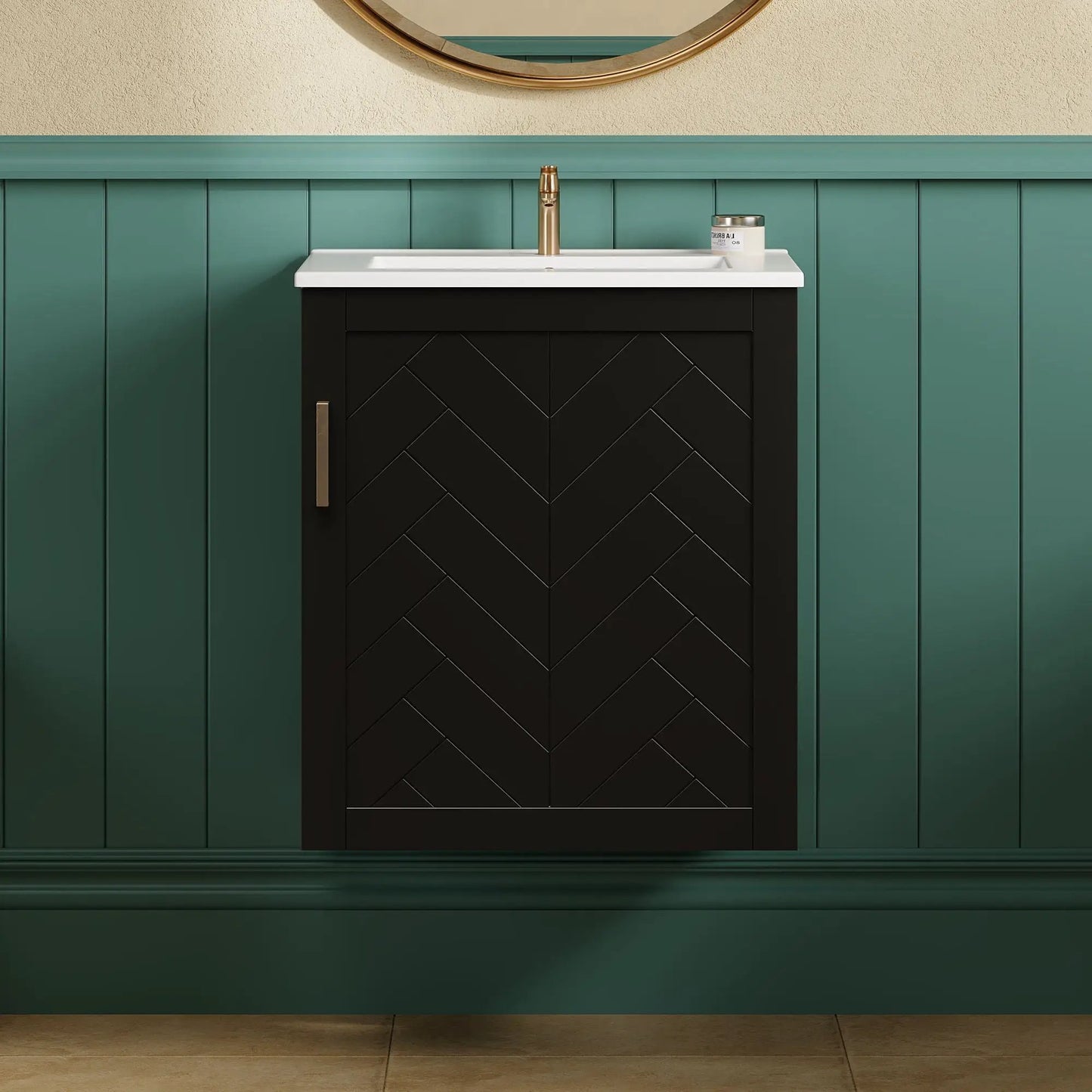 Modern Wall Mount Bath Cabinet With Side Shelf