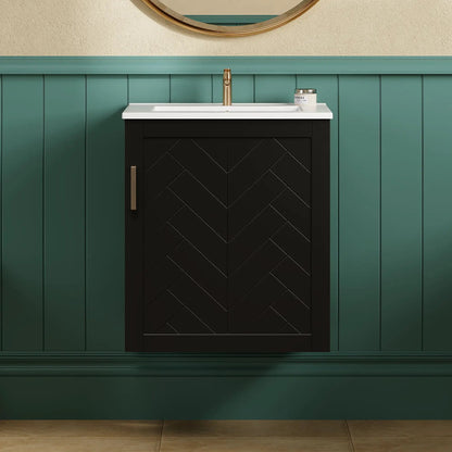 Modern Wall Mount Bath Cabinet With Side Shelf