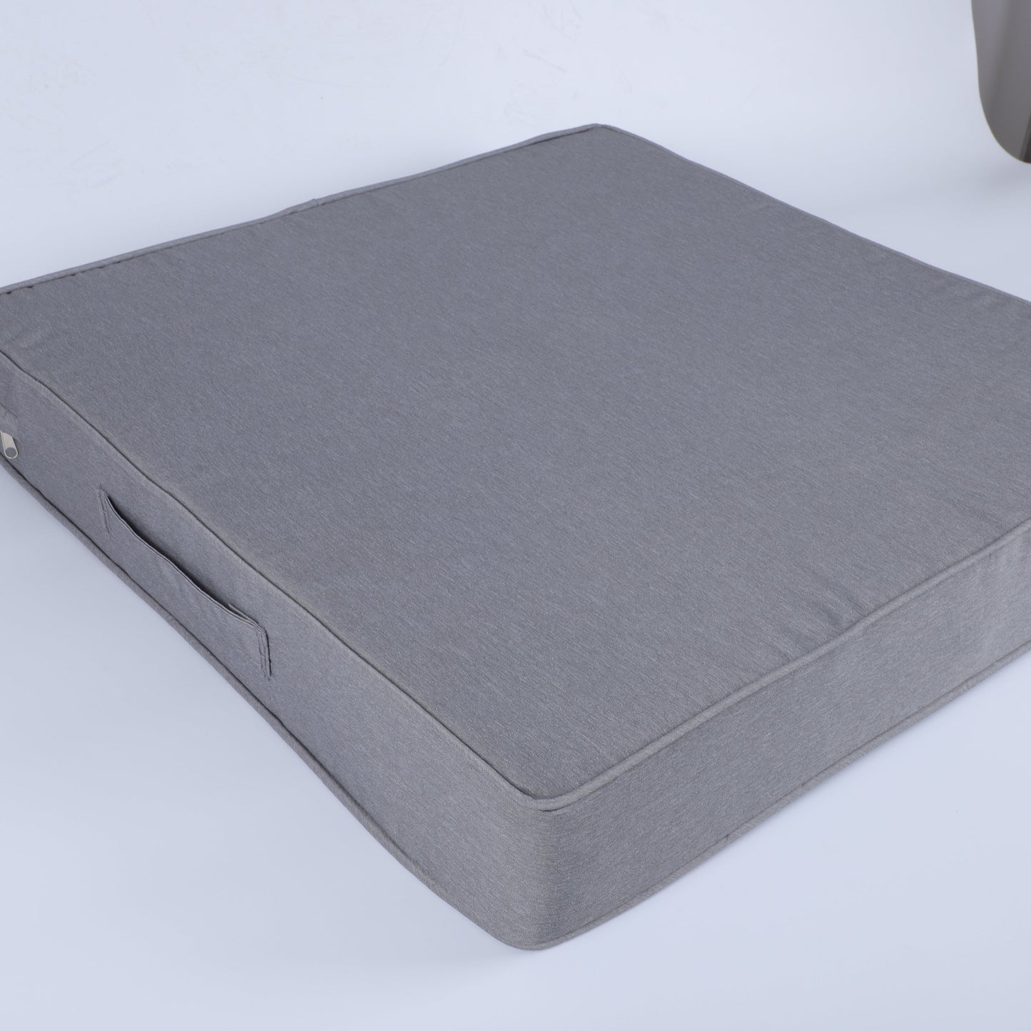 Outdoor Deep Seat Cushions set of 2 in gray fabric for patio furniture by HouseOfZazla on Tampa Home & Garden Store