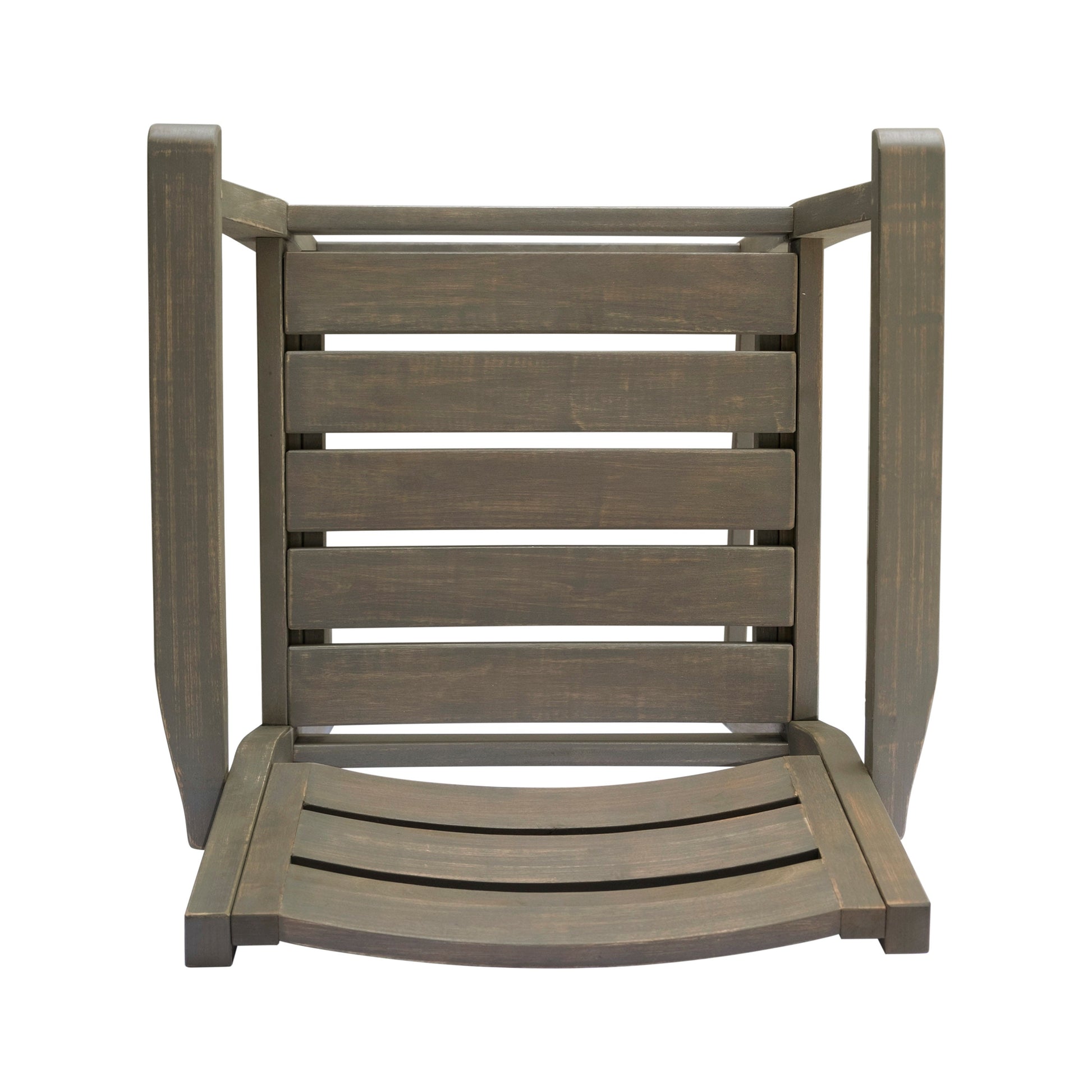Stamford Barstool by HouseOfZazla in weathered brown wood with slats on Tampa Home & Garden Store