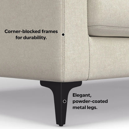 Ava Corner Sectional Sofa beige fabric, stationary by Unique Piece Furniture on Tampa Home & Garden Store