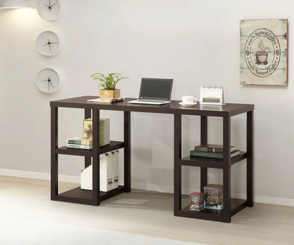 Mahogany Desk with Four Storage Shelves System