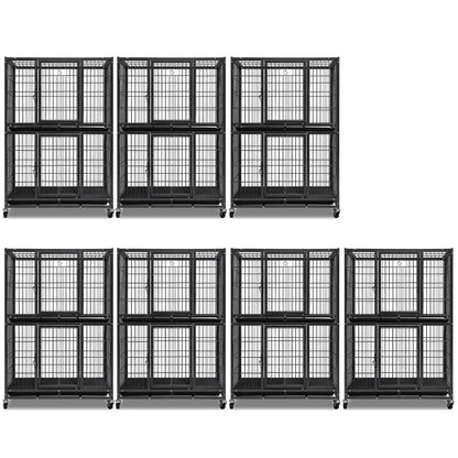 31-inch two-tier dog crate with auto locks, Homey Pet Official metal on wheels, 12-pack on Tampa Home & Garden Store