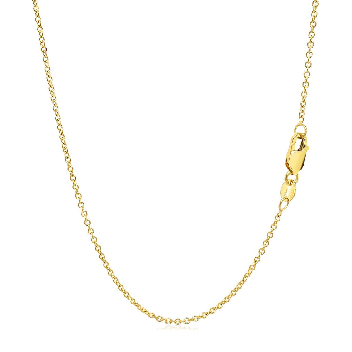 14k yellow gold round cable link chain necklace 1.3mm by Bids.com on Tampa Home & Garden Store