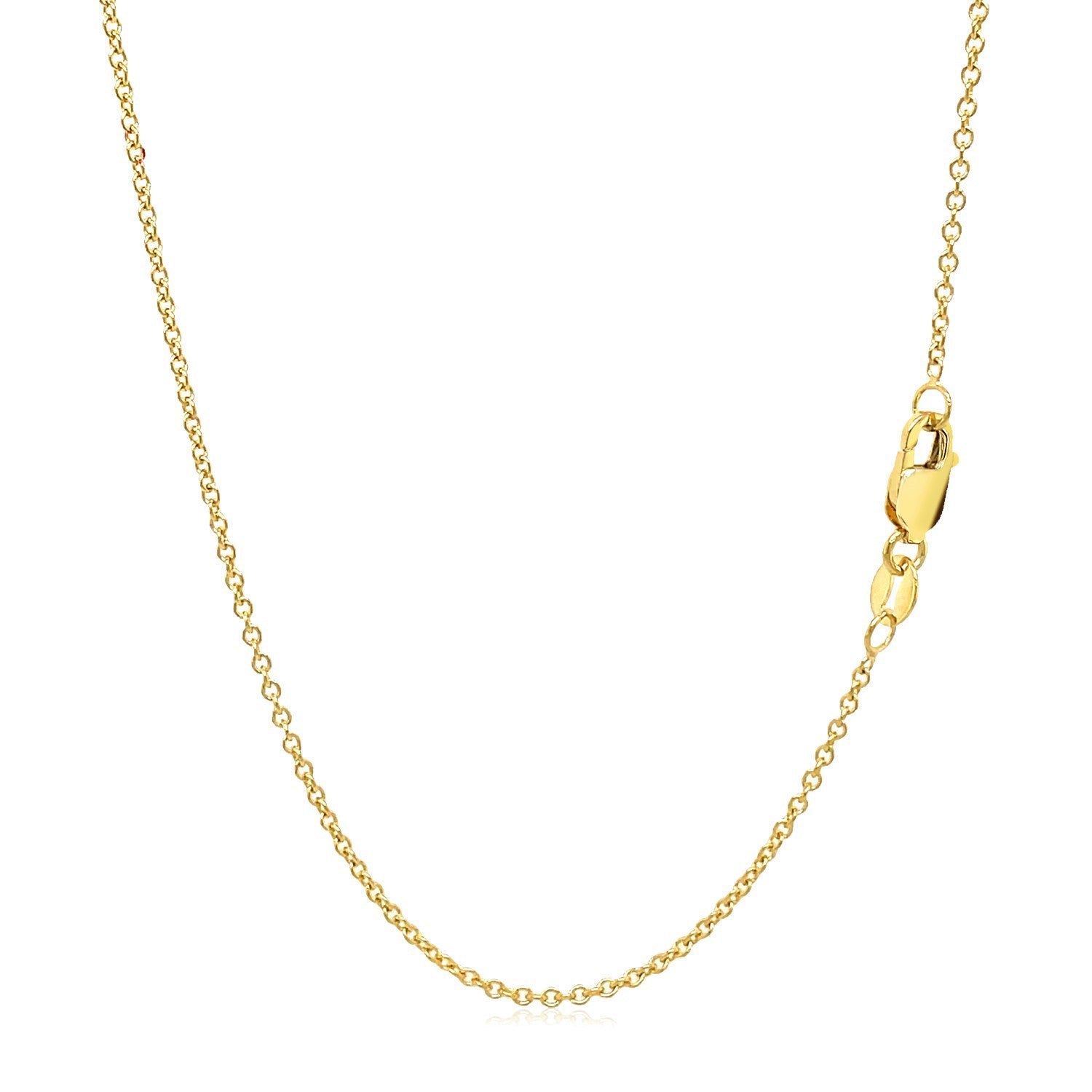 14k yellow gold round cable link chain necklace 1.3mm by Bids.com on Tampa Home & Garden Store